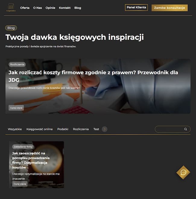 Preview of Księgowania, a Web App project