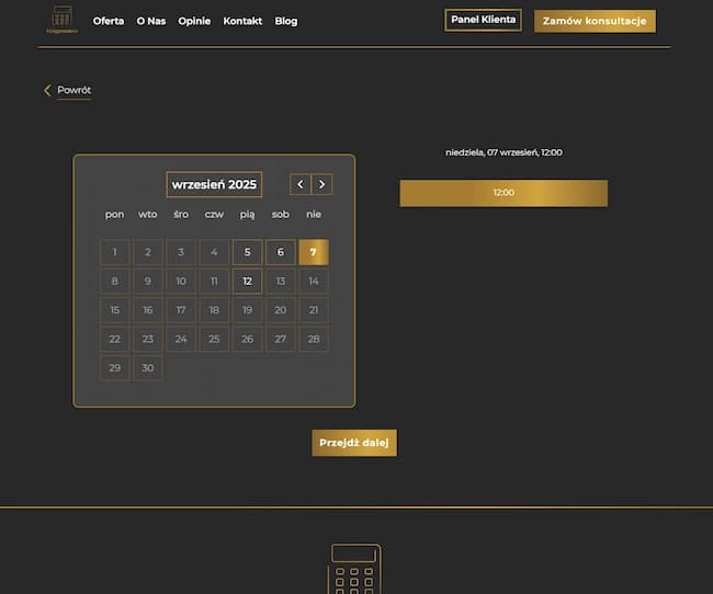 Preview of Księgowania, a Web App project