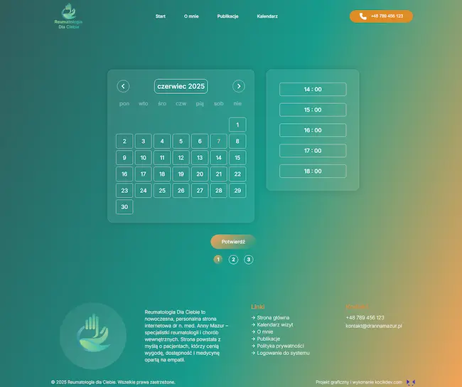Preview of ReumaCare, a Web App project