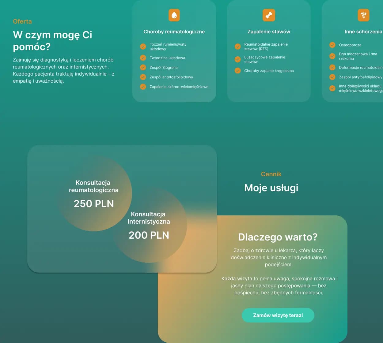 Preview of ReumaCare, a Web App project